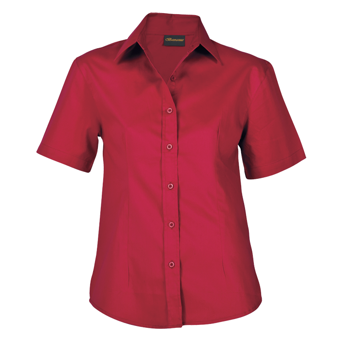 Brushed Cotton Twill Blouse Short Sleeve Ladies - Image 4