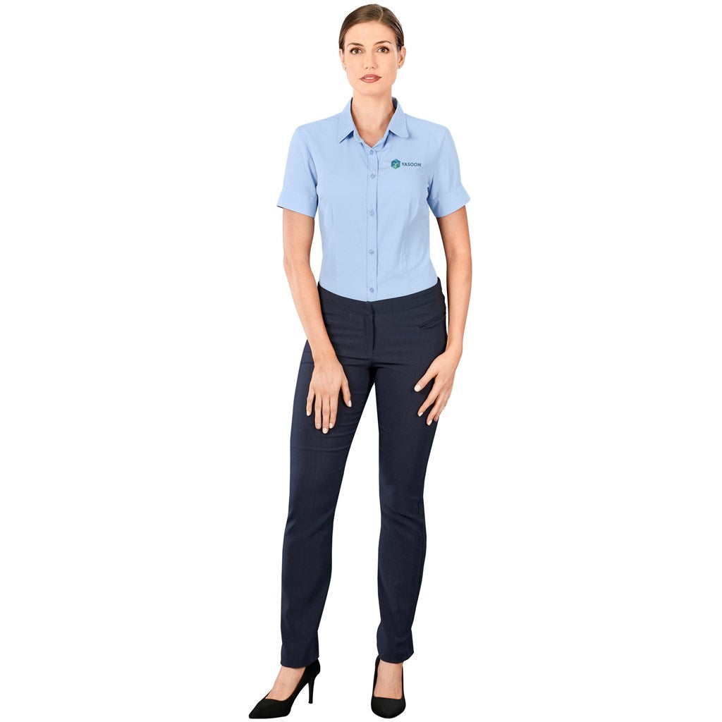 Ladies Short Sleeve Nottingham Shirt - Image 3